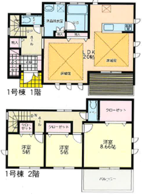 間取り図 1号棟